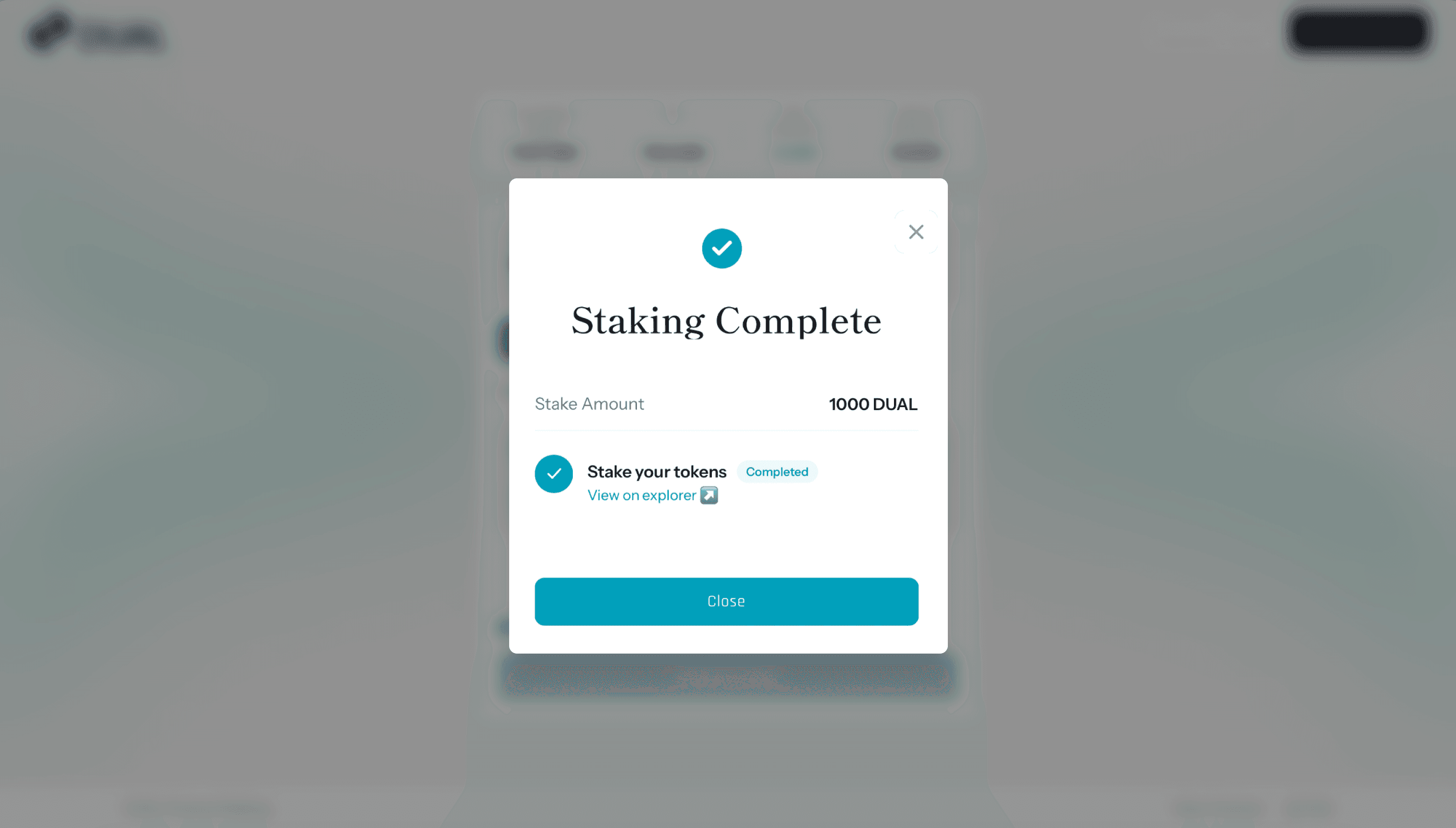 Staking complete