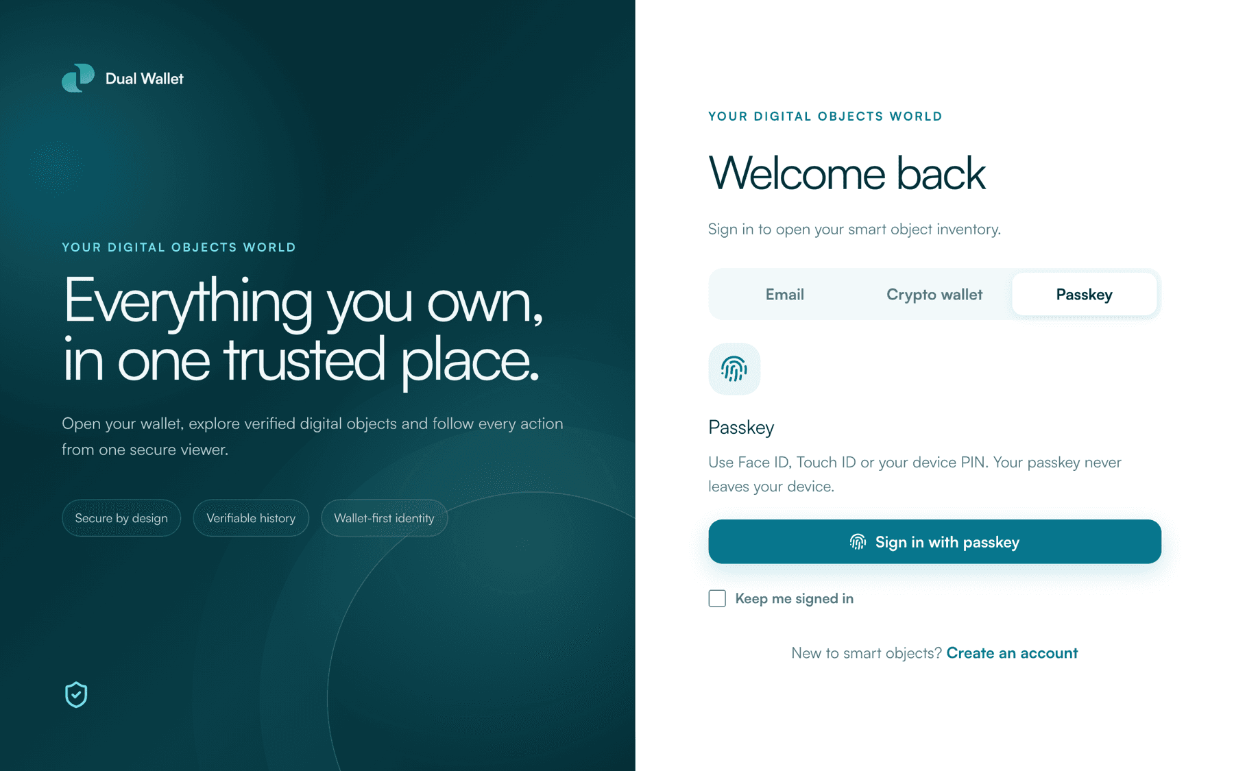Passkey sign-in